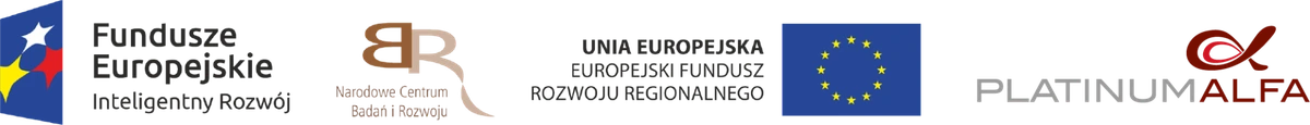 Logos: European Funds – Smart Growth, National Centre for Research and Development, European Union – European Regional Development Fund, Platinum Alfa