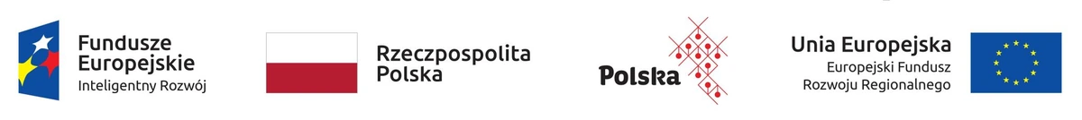 Logos: European Funds – Smart Growth, Republic of Poland, Poland, European Union – European Regional Development Fund